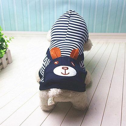 Striped Dog Hoodie Winter Outfit - Lui And Me