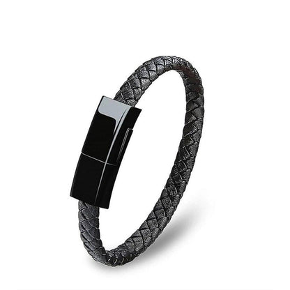 USB Bracelet Charger – Leather Design - Lui And Me