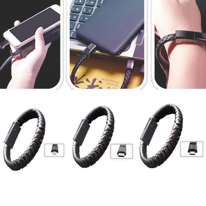 USB Bracelet Charger – Leather Design - Lui And Me